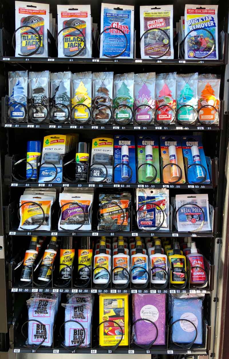 Car Wash Vending Machine Car Accessories Display Set - Program B