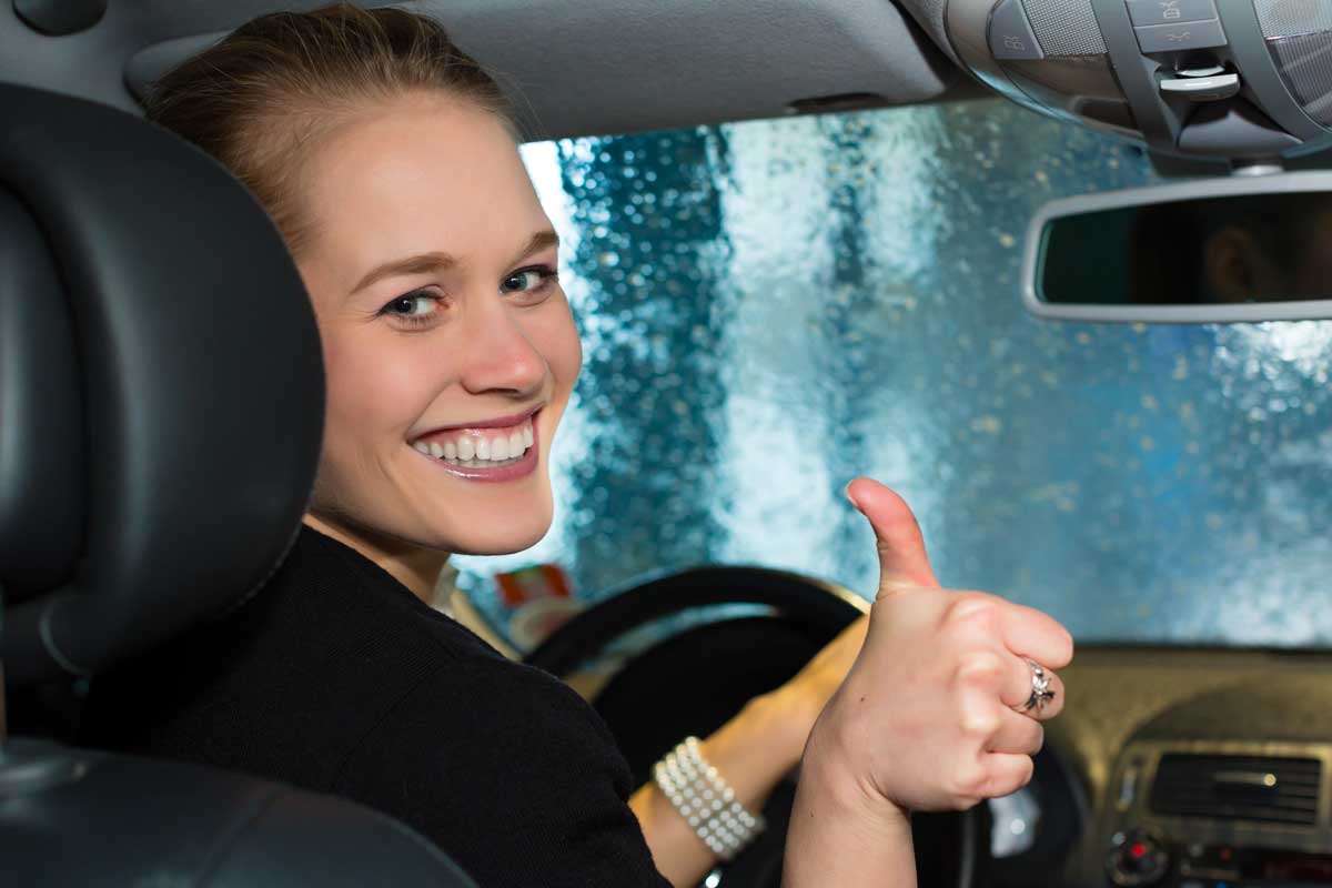 Brushless Car Wash in Phoenix - Woman Smiling