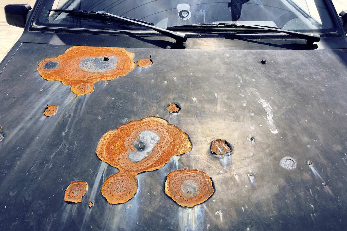 Rusty spots on car